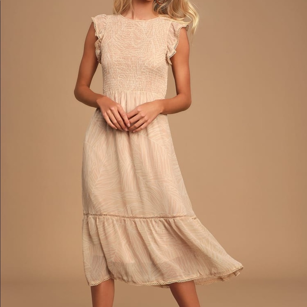 Lost+Wander Pink Midi Dress